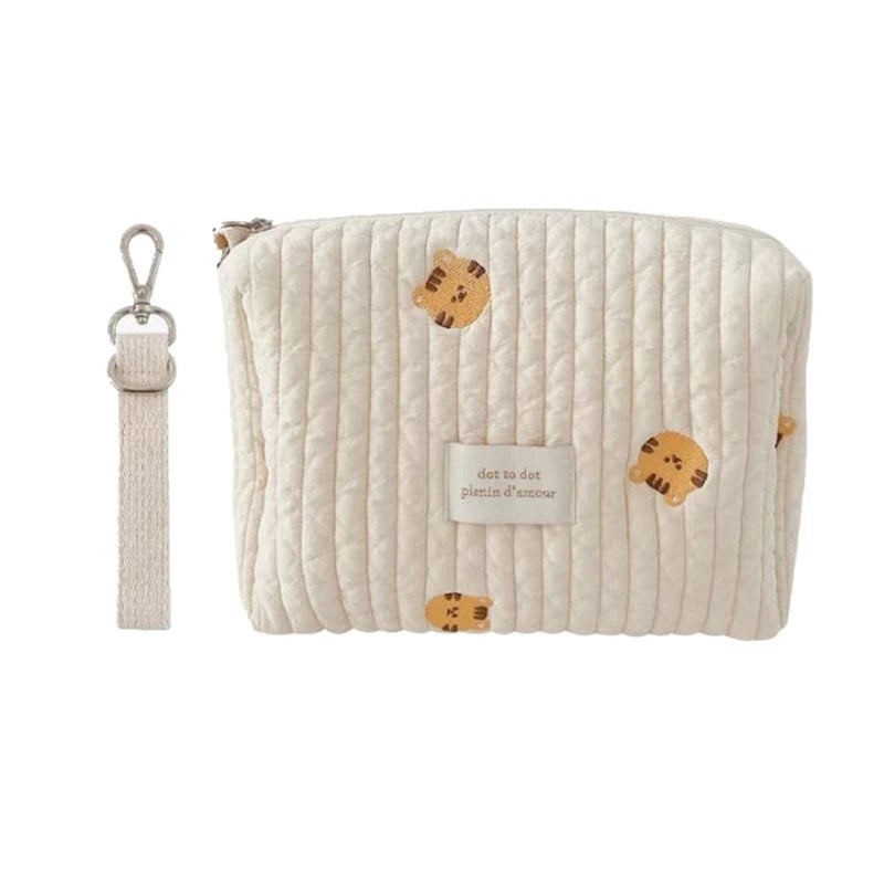 Sac à langer brodé et matelassé petit modèle pour bébé