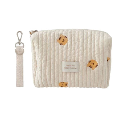 Sac à langer brodé et matelassé petit modèle pour bébé