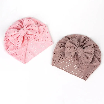 Turban en dentelle avec noeud pour bébé fille