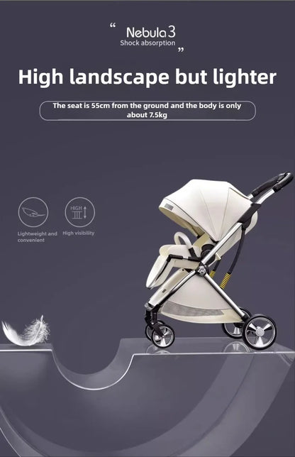 Poussette de luxe portable pour bébé