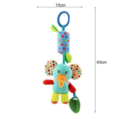 Hochet main en coton avec peluche et cloche