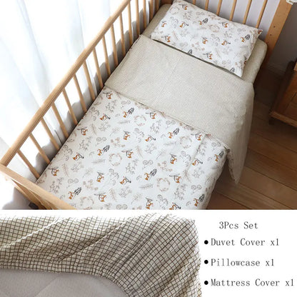 Parure de lit en coton doux pour bébé