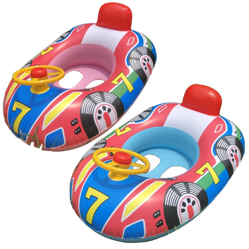 Bateau gonflable pour bébé en forme de voiture