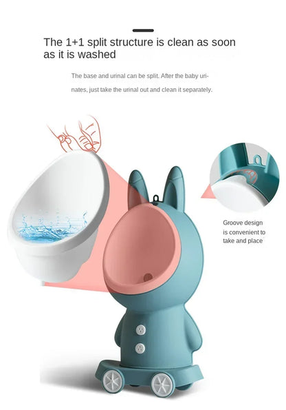 Pot de toilette vertical forme lapin pour bébé