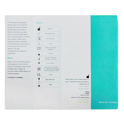 Thermomètre médical en verre pour bébé