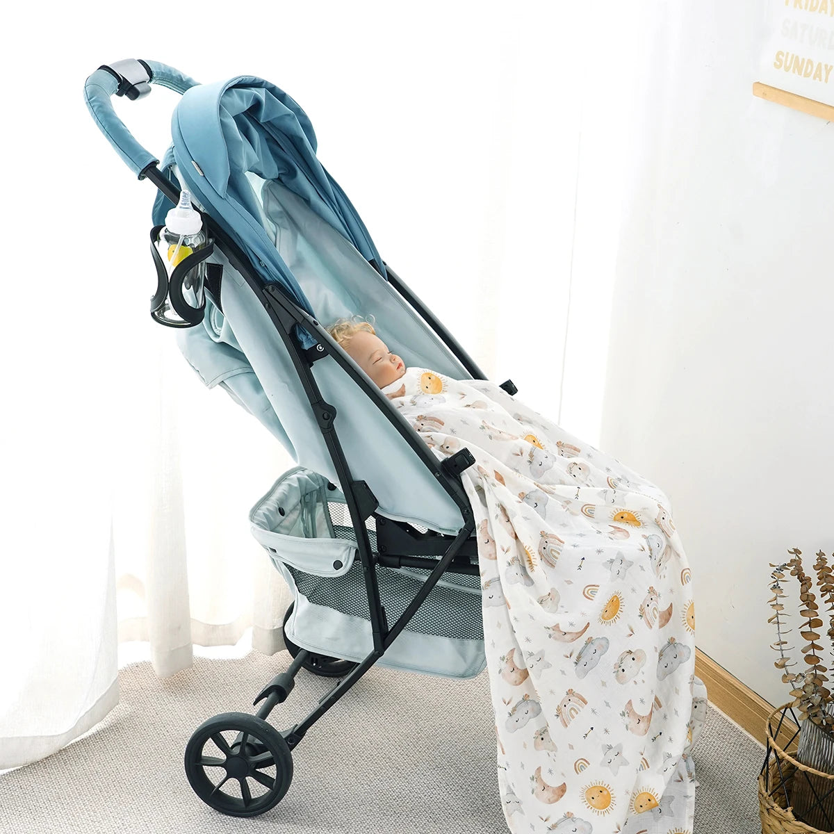 Couverture à langer en mousseline de bambou et coton pour bébé
