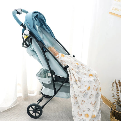 Couverture à langer en mousseline de bambou et coton pour bébé