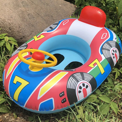 Bateau gonflable pour bébé en forme de voiture