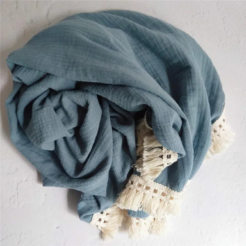 Couverture d’emmaillotage en mousseline de coton pour bébé
