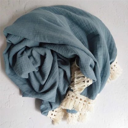 Couverture d’emmaillotage en mousseline de coton pour bébé