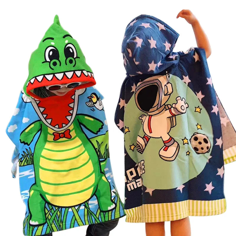 Cape de bain à capuche pour enfant