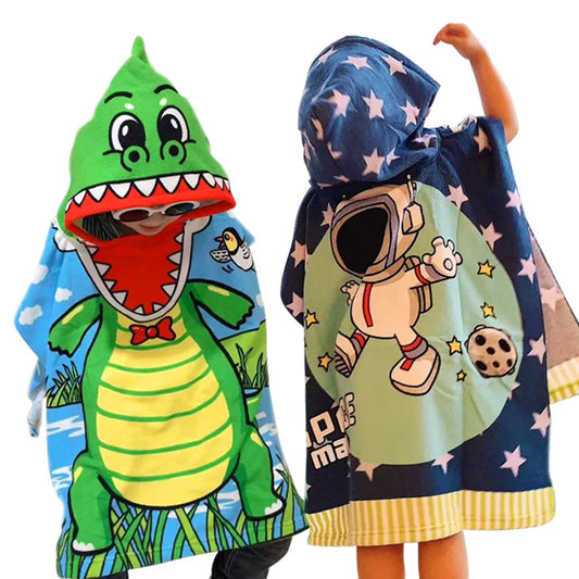 Cape de bain à capuche pour enfant
