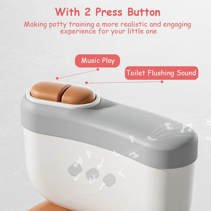Pot de toilette réaliste pour bébé avec fonction de jeu de musique