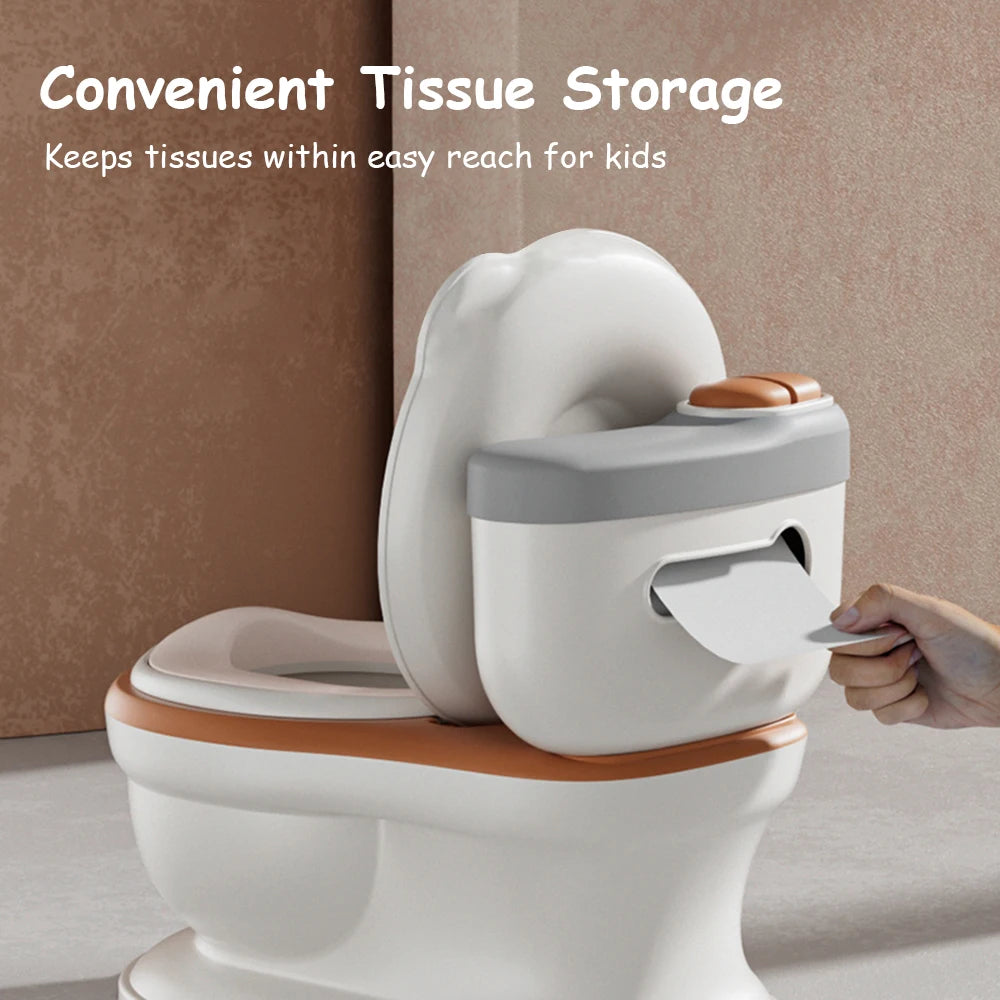 Pot de toilette réaliste pour bébé avec fonction de jeu de musique