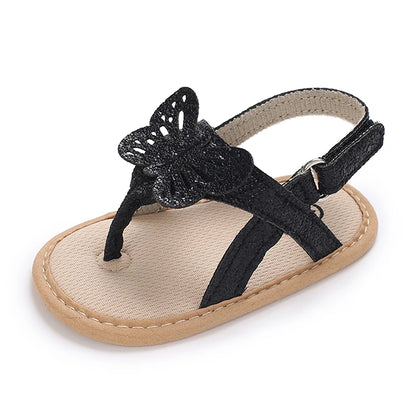 Sandales à paillettes détail papillon pour bébé fille
