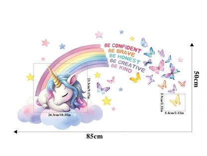 Autocollants muraux en forme de licorne