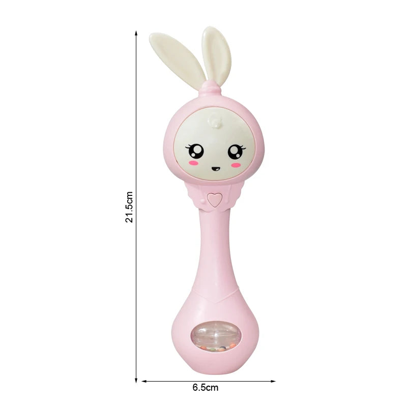 Hochet de dentition motif lapin avec musique