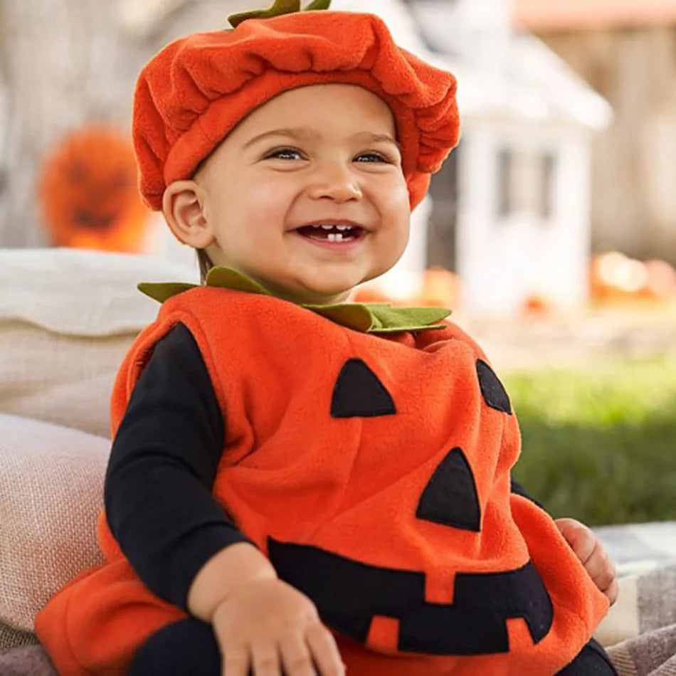Déguisement halloween bebe en forme de citrouille