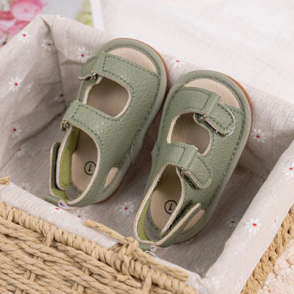 Sandales plates d’été à scratch pour bébé garçon et fille