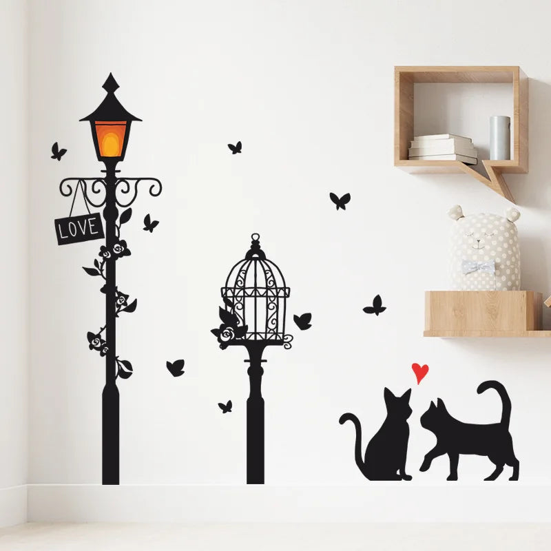 Stickers muraux en forme de chats