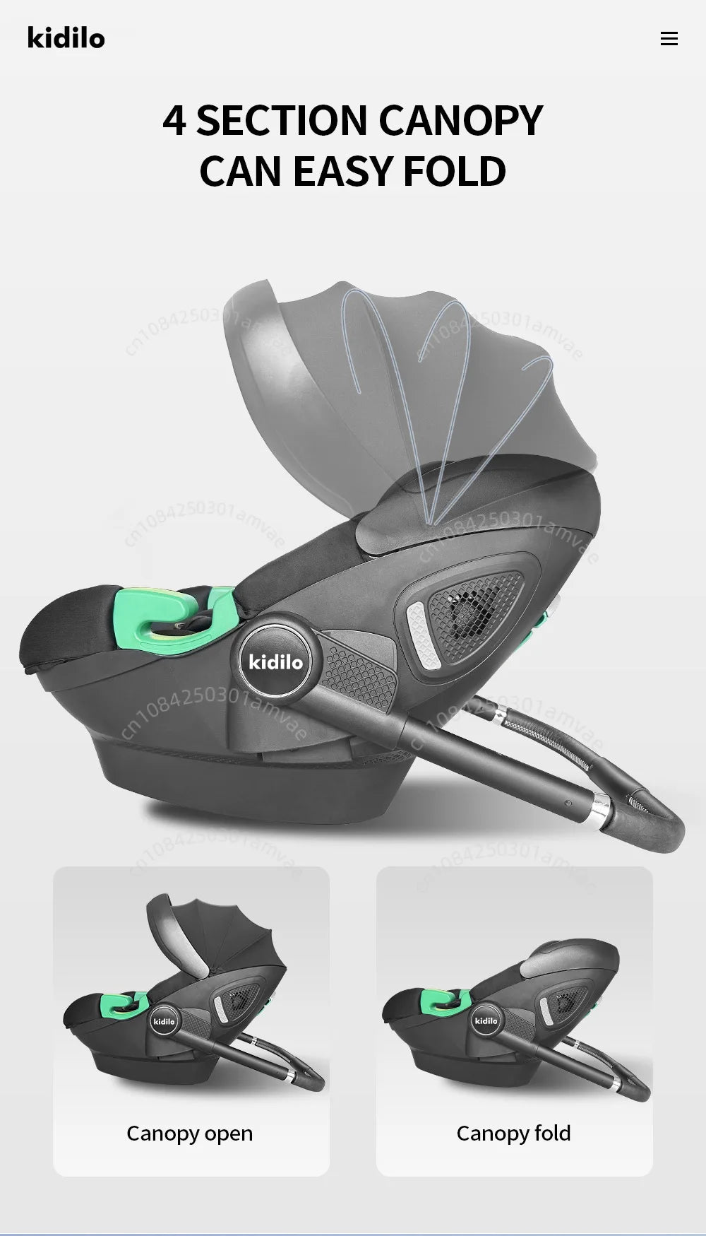 Poussette Portable 3 en 1 pour bébé
