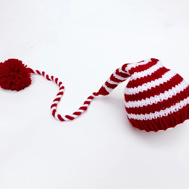 Chapeaux de noël tricoté pour nouveau-né