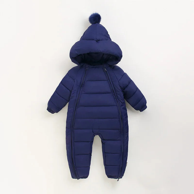Doudoune bébé barbotteuse rouge avec capuche