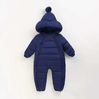 Doudoune bébé barbotteuse rouge avec capuche