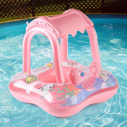 Bouée de piscine avec pare-soleil