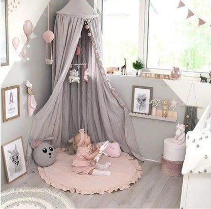 Tapis de sol bébé rond en dentelle douce