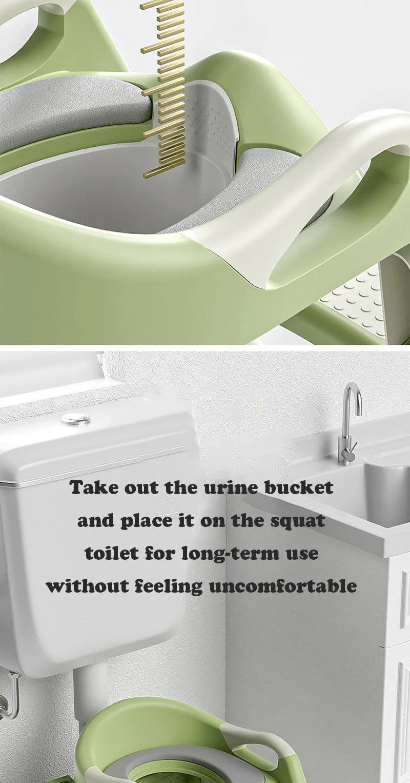 Chaise de toilettes pliable avec escalier pour enfants