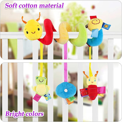 Hochet main en coton avec peluche et cloche