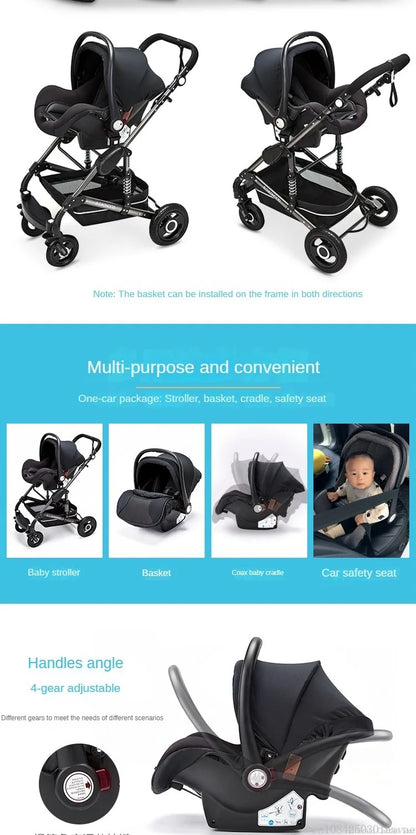Poussette pliable multifonctionnelle pour bébé