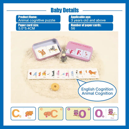 Cartes de puzzle cognitif pour bébé