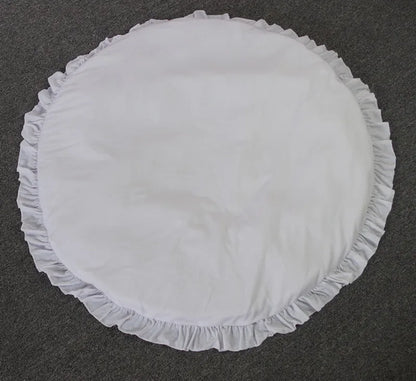 Tapis de sol bébé rond en dentelle douce