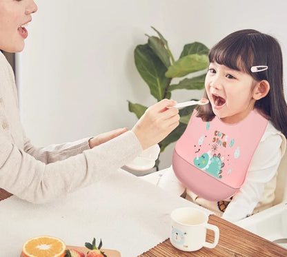 Bavoir attrape-miette à motif de dinosaure pour bébé
