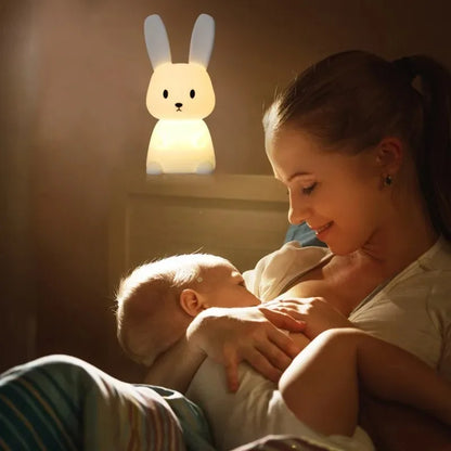 Veilleuse lapin en silicone aux couleurs changeantes