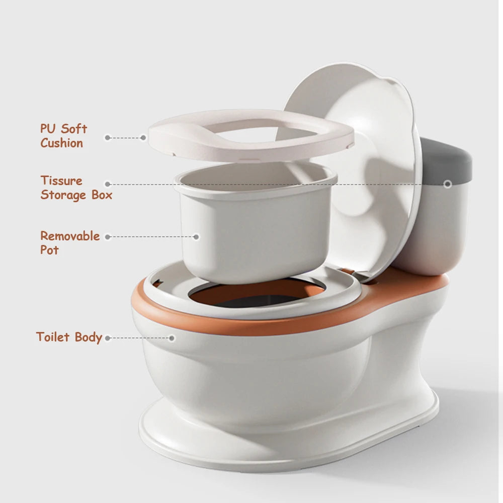 Pot de toilette réaliste pour bébé avec fonction de jeu de musique