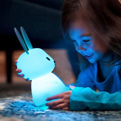 Veilleuse lapin en silicone aux couleurs changeantes