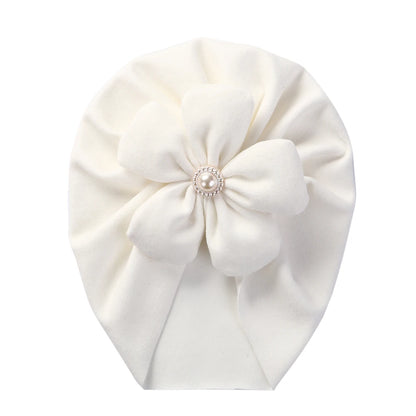 Turban chaud à fleurs pour bébé fille