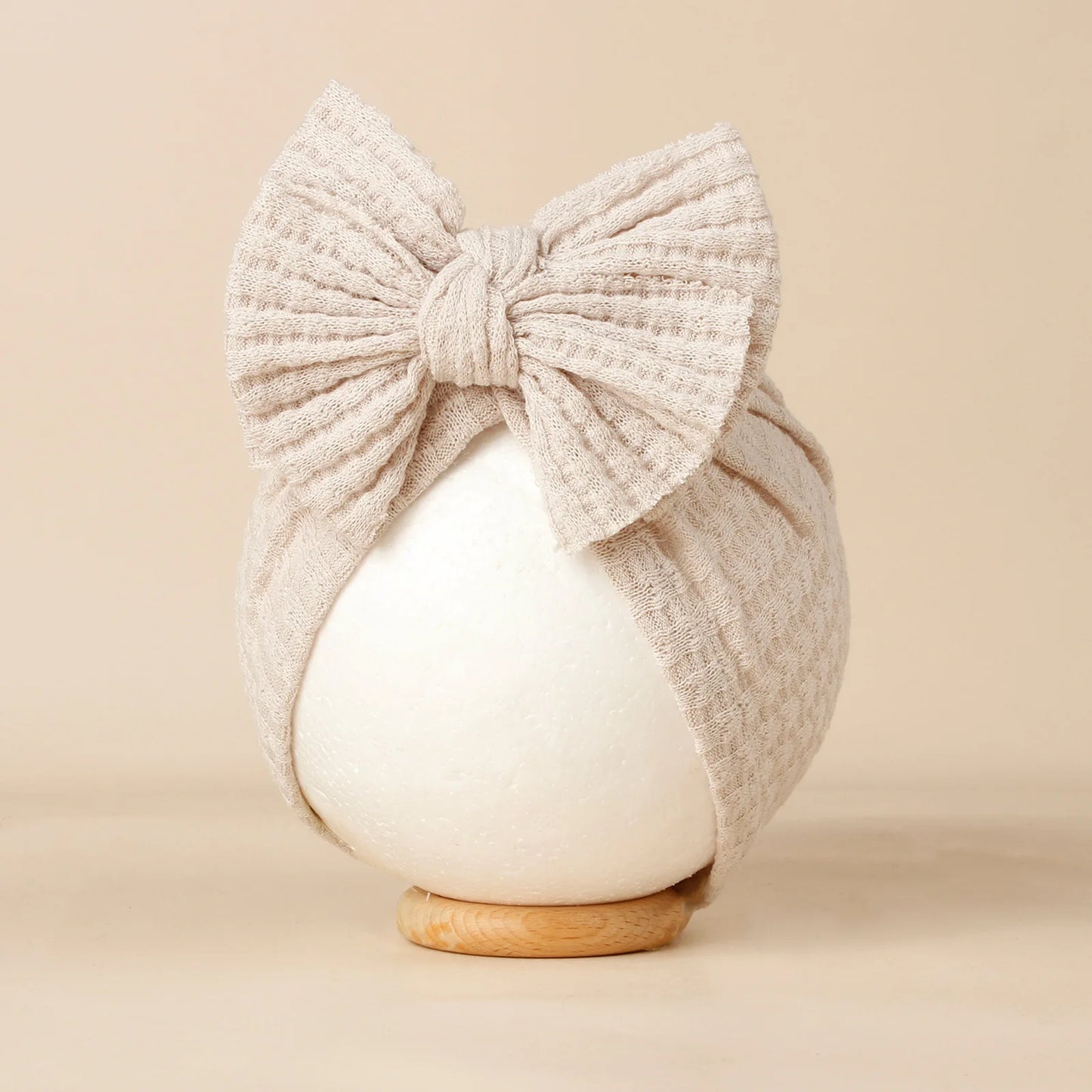 Turban en tricot avec noeud pour bébé