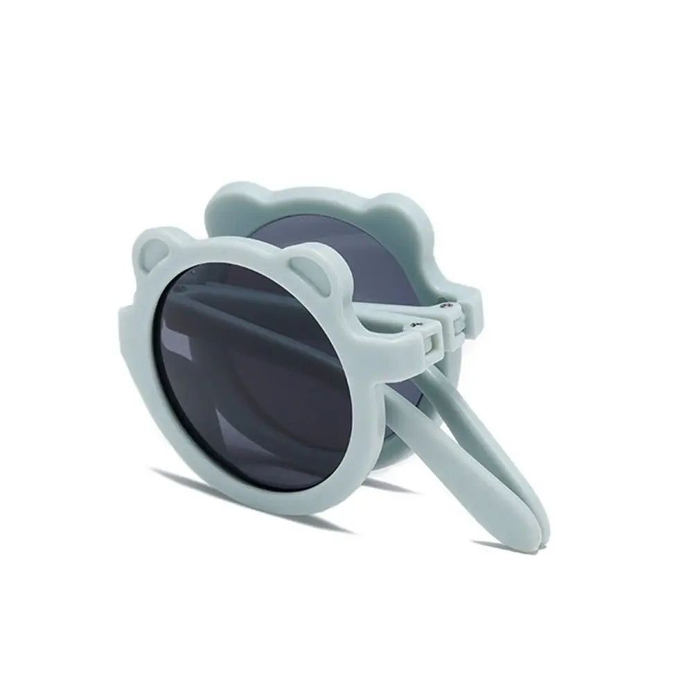 Lunettes de soleil pliables rondes en forme d’ours pour enfants