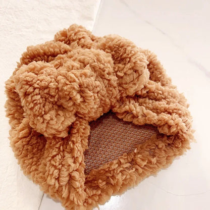 Turban pour bébé d’hiver en tissu épais