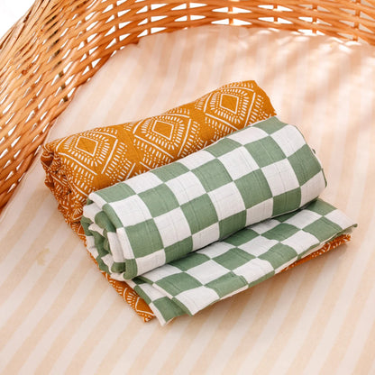 Couverture en tissu de mousseline pour bébé