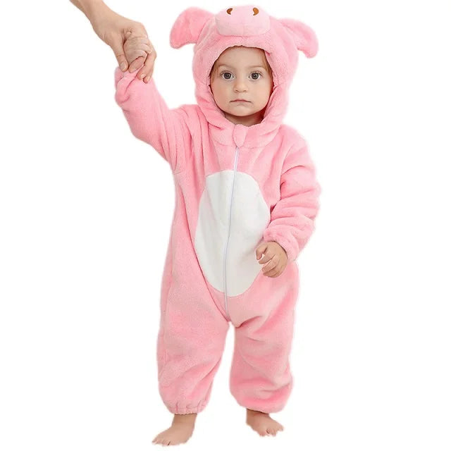 Combinaison pyjama doux à motifs d’animaux pour bébé