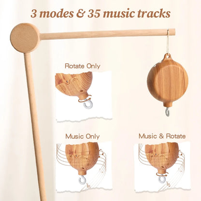 Boîte à musique rotatif pour berceau de bébé