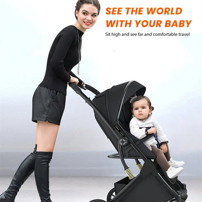 Poussette de bébé pliable à 4 roues