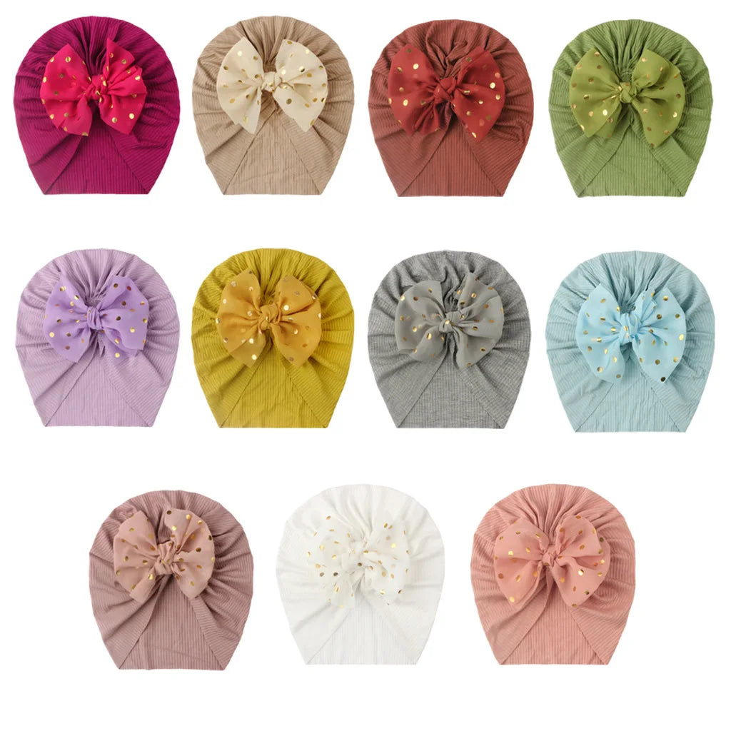 Turban à noeud brillant pour bébé fille