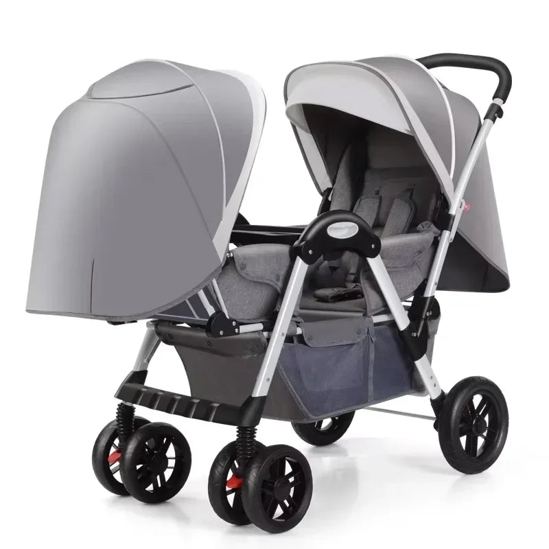 Poussette de jumeaux pliable