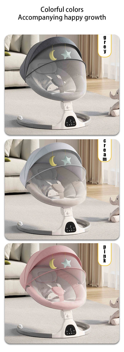 Berceau électrique et musical télécommandé pour bébé avec connexion Bluetooth